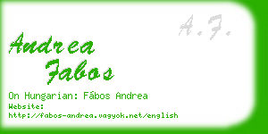 andrea fabos business card